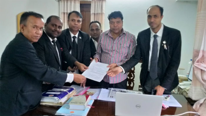 ছাতককে জেলা ঘোষনার দাবীতে প্রধানমন্ত্রী বরাব&zwnj;রে স্মারকলিপি প্রদান