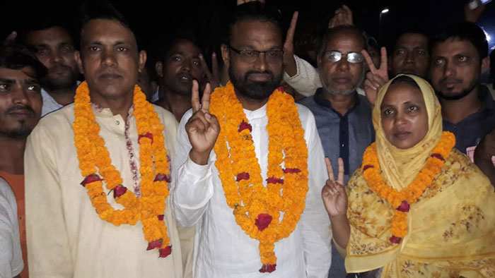 চাঁপাইনবাবগঞ্জ উপজেলা পরিষদ নির্বাচনে তসিকুল-নজরুল-নাসরিনের জয়