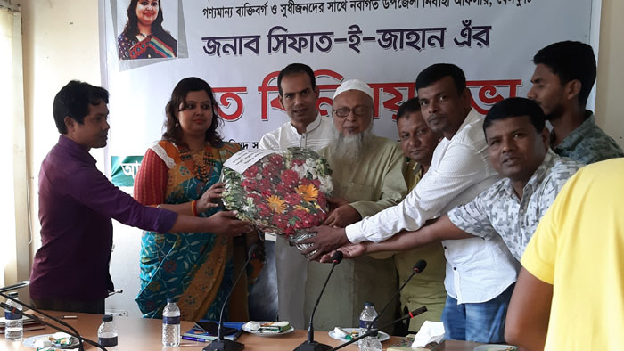বেলকুচিতে নবাগত ইউএনও`র সাংবাদিকদের সাথে মতবিনিময় সভা