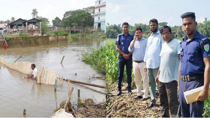 কুলাউড়ায় ৭০ হাজার টাকার অবৈধ খাটিয়া উচ্ছেদ