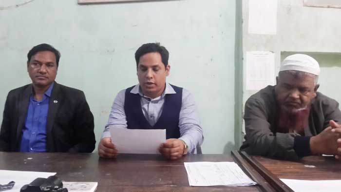 সোনামসজিদে সিএনএফ নেতাদের সংবাদ সম্মেলন