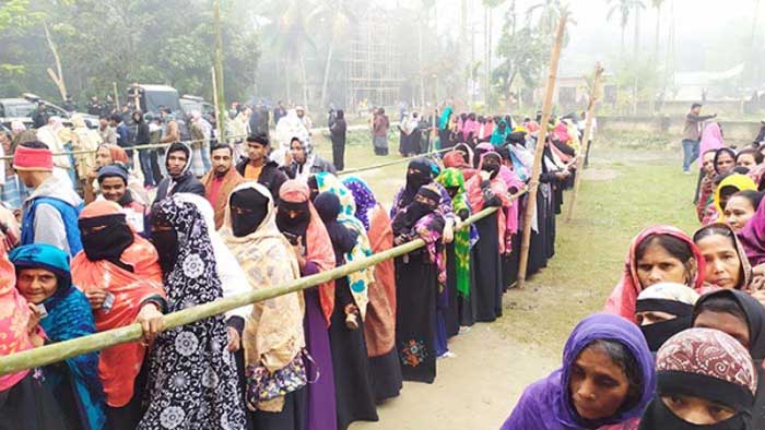 চাঁদপুরের হাইমচর উপজেলা নির্বাচনে ভোটগ্রহণ শুরু
