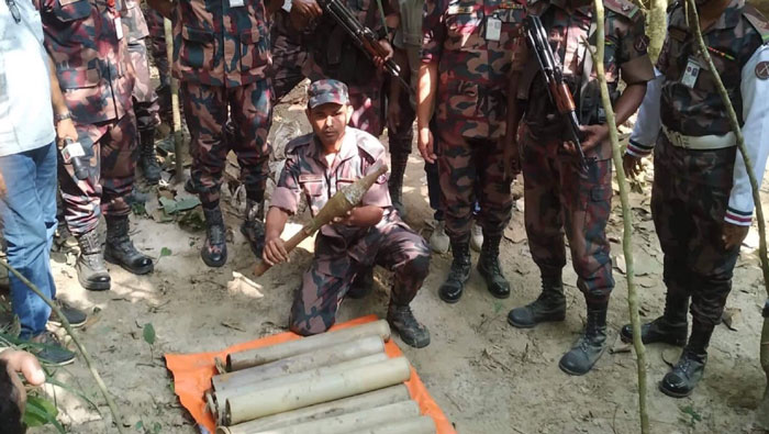 হবিগঞ্জের সাতছড়ি উদ্যান থেকে ১৮টি রকেট লাঞ্চার উদ্ধার