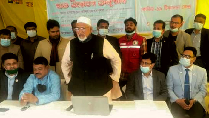 ইসলামপুরে করোনা ভাইরাস টিকা প্রদান শুভ উদ্বোধন