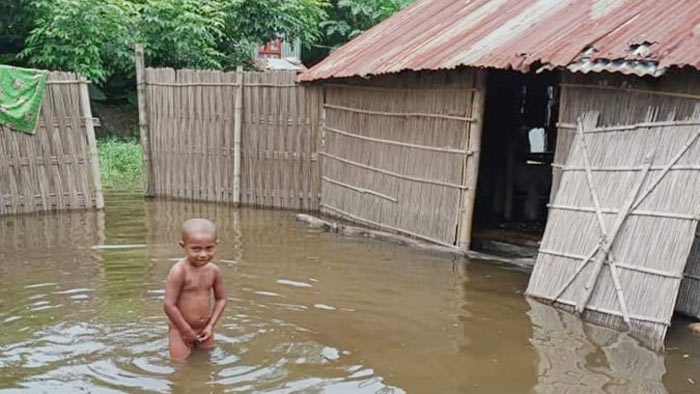 সুন্দরগঞ্জে তিস্তায় আগাম বন্যা, ১০ হাজার পরিবার পানিবন্দি