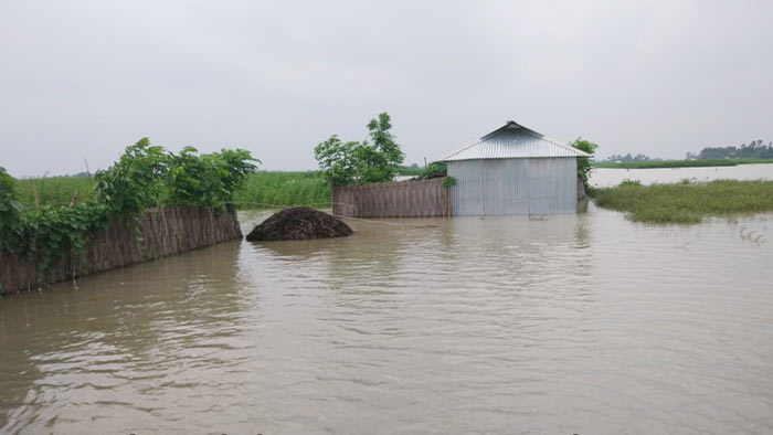 সুন্দরগঞ্জে তিস্তার পানি আরও বৃদ্ধি