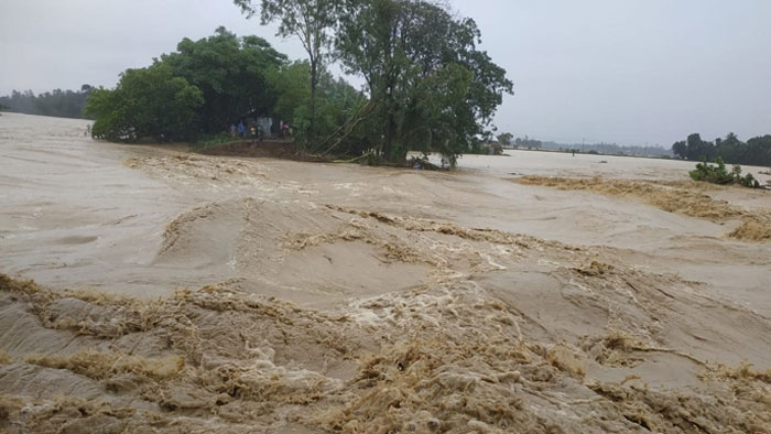 শেরপুরে আবারো পাহাড়ি ঢল, দুই নদীর পানি বিপদসীমার উপরে