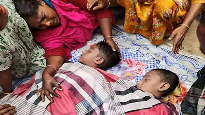 বিজয়নগরে পুকুরে মিললো নিখোঁজ দুই শিশুর মরদেহ