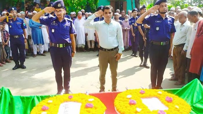 মাধবপুরে বীর মুক্তিযোদ্ধাকে রাষ্ট্রীয় মর্যাদায় দাফন