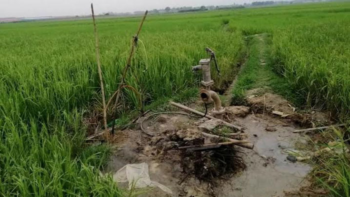 মাধবপুরে ফসলের মাঠ থেকে সেচযন্ত্র চুরির হিড়িক