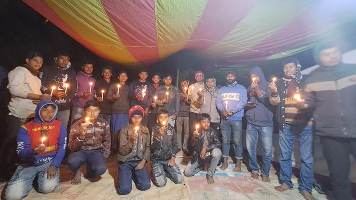 রাম মন্দির উদ্বোধন উপলক্ষে আক্কেলপুরে প্রদীপ প্রজ্জ্বলন