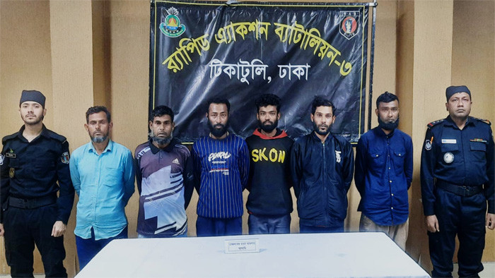 ধর্মপাশায় সোলেমান হত্যার মূল পরিকল্পনাকারীসহ ৬জনকে গ্রেফতার করেছে র‌্যাব-৩