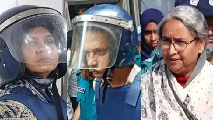ট্রাইব্যুনালে নেওয়া হলো ফারজানা রুপা, মোজাম্মেল বাবু ও দীপু মনিকে