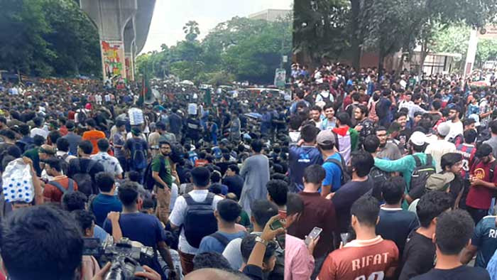 প্রকৌশল শিক্ষার্থীদের দ্বিতীয় দিনের দ্বিতীয় অবরোধ , তীব্র যানজটে জন ভোগান্তি