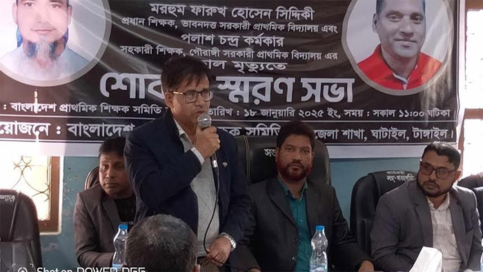 ঘাটাইলে দুই শিক্ষকের শোক সভা অনুষ্ঠিত