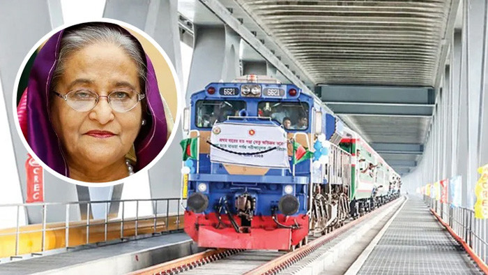 ট্রেনে পদ্মা সেতু পাড়ি দেবেন প্রধানমন্ত্রী