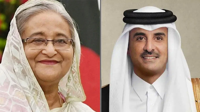 শেখ হাসিনাকে কাতারের আমিরের অভিনন্দন