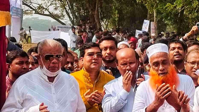 ঝালকাঠিতে কয়া-কাটাখালি সেতুর ভিত্তি স্থাপন করলেন আমির হোসেন আমু