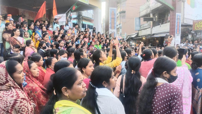 খাগড়াছড়িতে চিন্ময় কৃষ্ণ দাসের গ্রেপ্তারের প্রতিবাদে বিক্ষোভ ও সমাবেশ