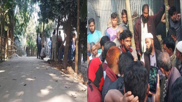 নাগেশ্বরীতে রাস্তাকে কেন্দ্র করে গাছ কেটে জমি দখল করে রাস্তা নির্মাণ