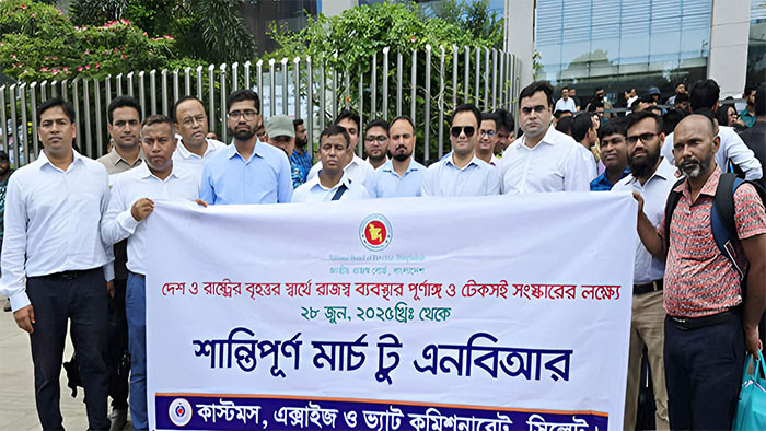 ‘মার্চ টু এনবিআর’ কর্মসূচিতে কর্মকর্তা-কর্মচারীরা