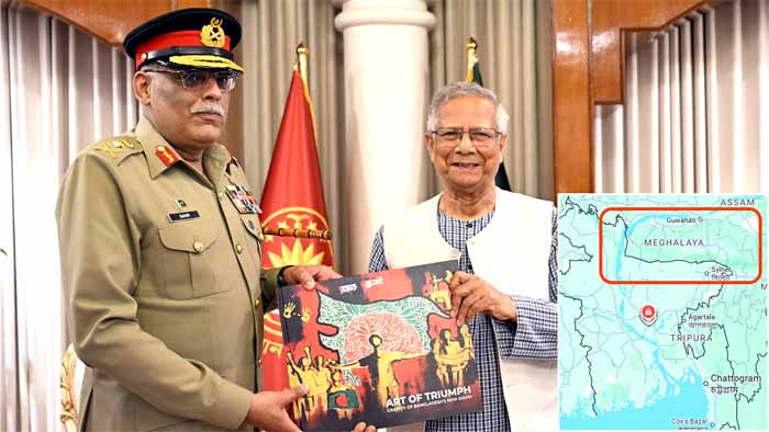 এবার ইউনূস-মির্জার হাতে ‘বৃহত্তর বাংলাদেশ’ মানচিত্র, তোলপাড় ভারত