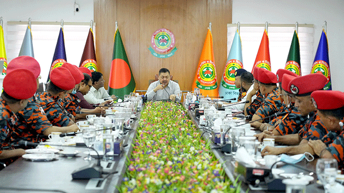 স্বরাষ্ট্র মন্ত্রণালয়ের সিনিয়র সচিবের ফায়ার সার্ভিস সদর দপ্তর পরিদর্শন