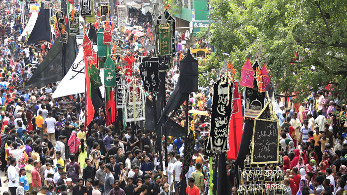 তাজিয়া মিছিল শুরু হোসনে দালান থেকে, সতর্ক আইনশৃঙ্খলাবাহিনী